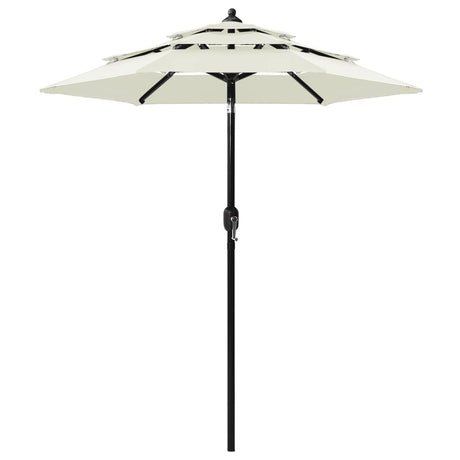 Vidaxl Parasol 3-Schicht mit Aluminiumpol 2 m sandfarben