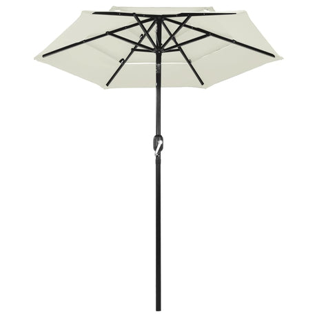 Vidaxl Parasol 3-Schicht mit Aluminiumpol 2 m sandfarben