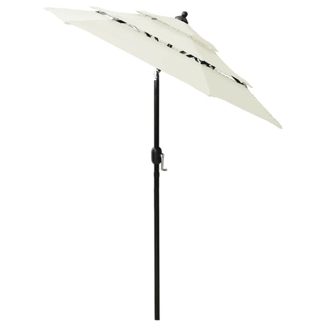 Vidaxl Parasol 3-Schicht mit Aluminiumpol 2 m sandfarben