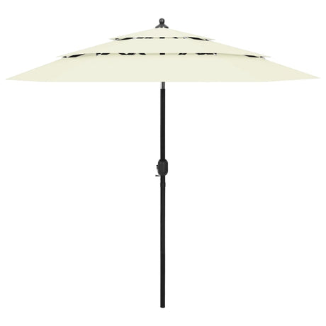 Vidaxl Parasol 3-Schicht mit Aluminiumpol 2,5 m sandfarben