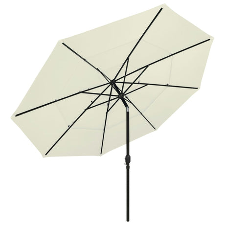 Vidaxl Parasol 3-Schicht mit Aluminiumpol 3,5 m sandfarben