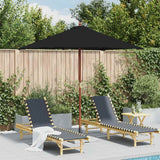 Vidaxl -Parasol mit Holzstange 150x200 cm schwarz