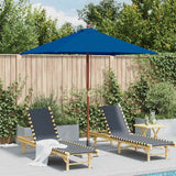 Vidaxl -Parasol mit Holzstange 150x200 cm blau