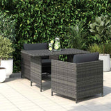 Vidaxl tuintafel 110x70x65 cm poly rattan grijs