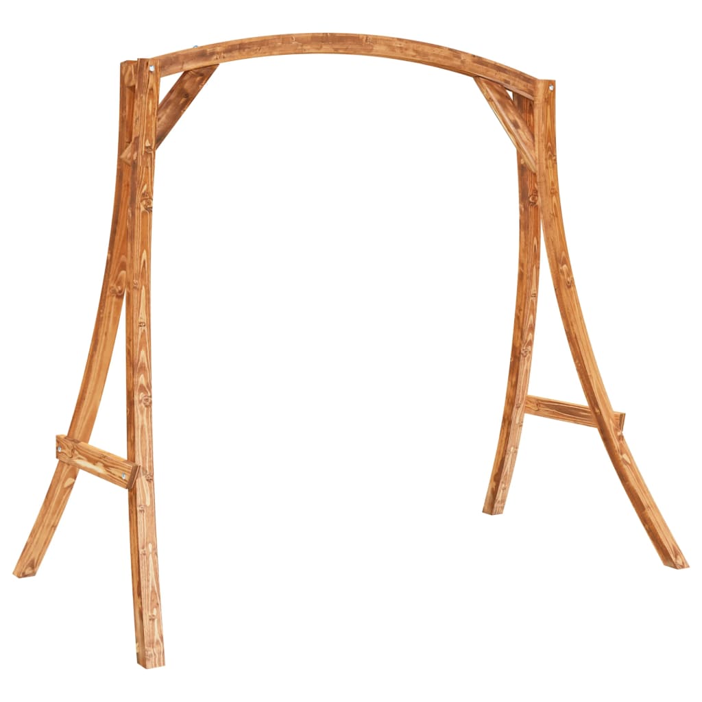 Vidaxl Ramp Frame Solid Bent Wood med teak efterbehandling