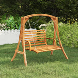 Vidaxl Ramp Frame Solid Bent Wood med teak efterbehandling