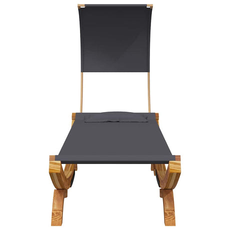 Vidaxl loungebed met luifel 100x200x126 cm gebogen hout antracietkleur