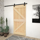 Porta scorrevole Vidaxl con pino solido da 80x210 cm per pastella