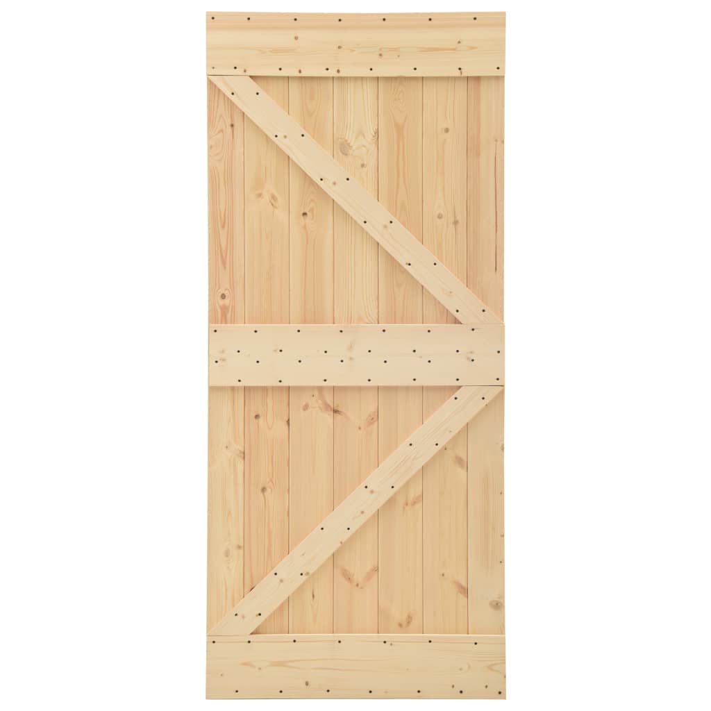 Porta scorrevole Vidaxl con pino solido da 80x210 cm per pastella