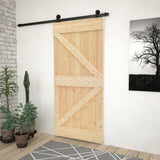 Porta scorrevole Vidaxl con pino solido da 80x210 cm per pastella