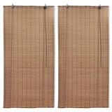 Stores à rouleaux vidaxl 2 pcs 100x160 cm en brun bambou