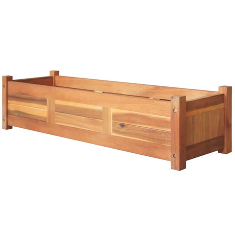Vidaxx erhöhte Pflanzgefäße 2 Stück 100x30x25 cm Akazienholz
