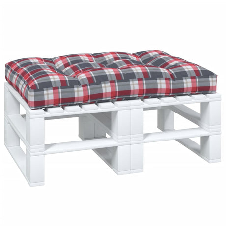 VIDAXL -Palettenkissen 120x80x12 cm Fabric Diamond Muster rot