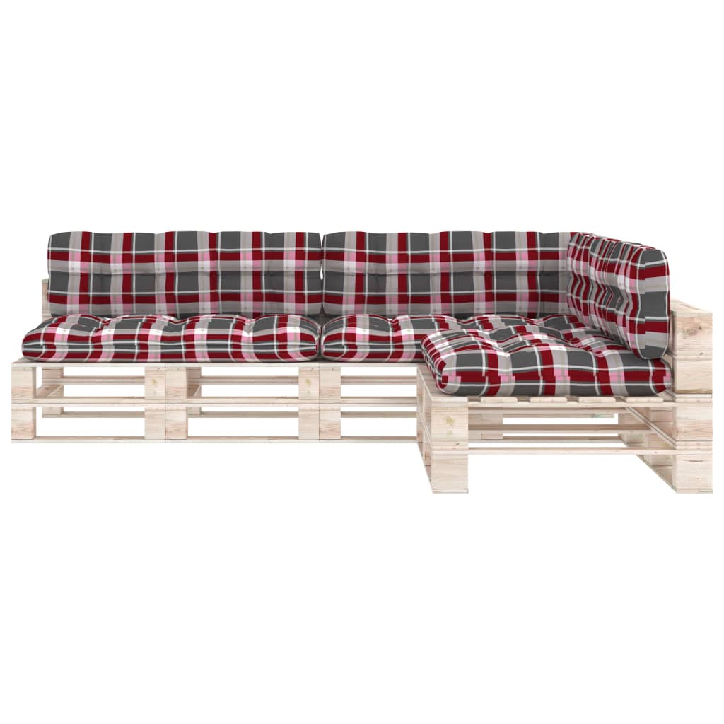 Vidaxl Bank Cushions Pallet 7 st a red okna vzor