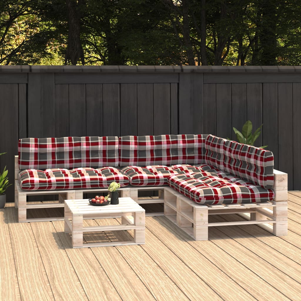 Vidaxl Bank Cushions Pallet 7 st a red okna vzor