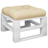 Vidaxl Palletpude 58x58x10 cm stof beige