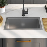 Vidaxl Sink handgefertigt Edelstahl