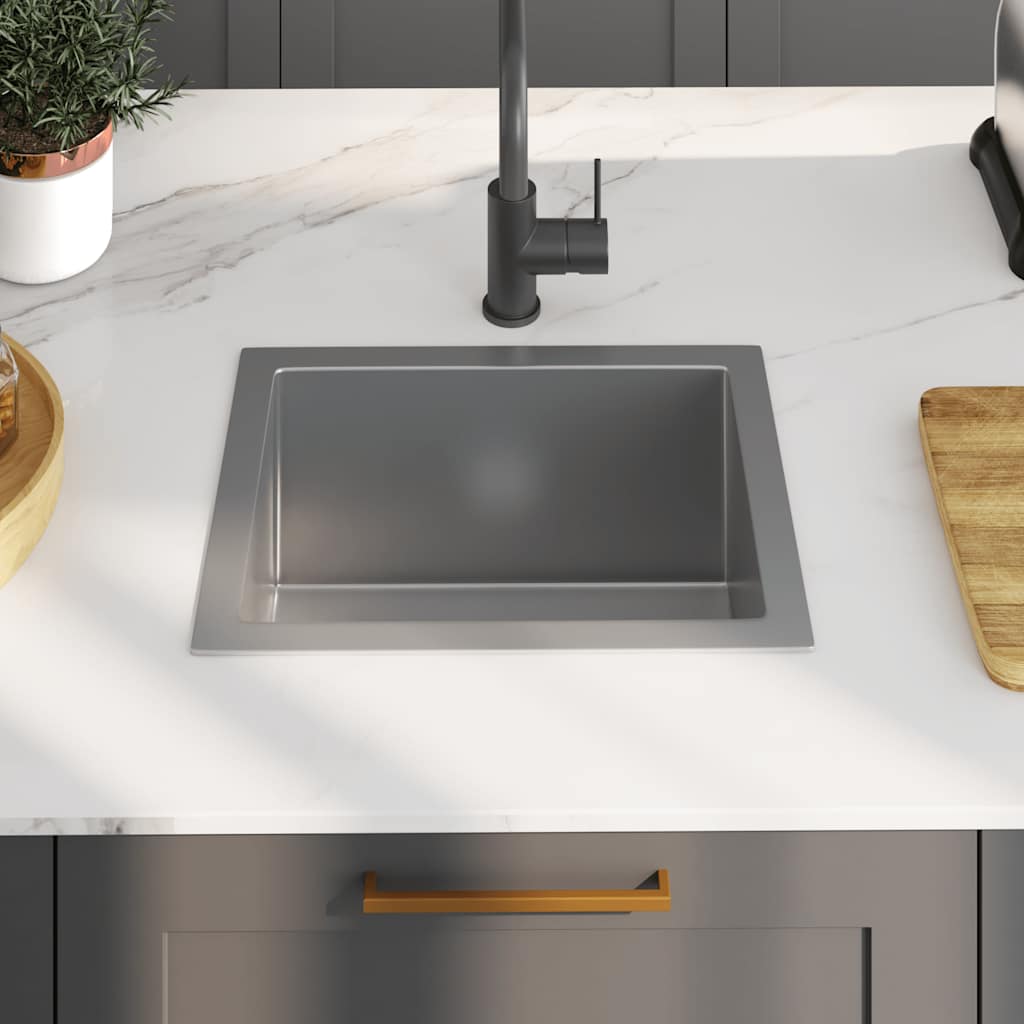 Vidaxl Sink handgefertigt Edelstahl