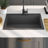 Vidaxl Waschbecken handgefertigt Edelstahl Schwarz