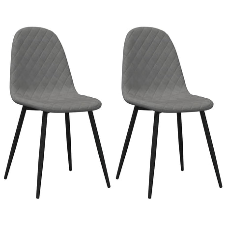 Vidaxl eetkamerstoelen 2 st fluweel lichtgrijs