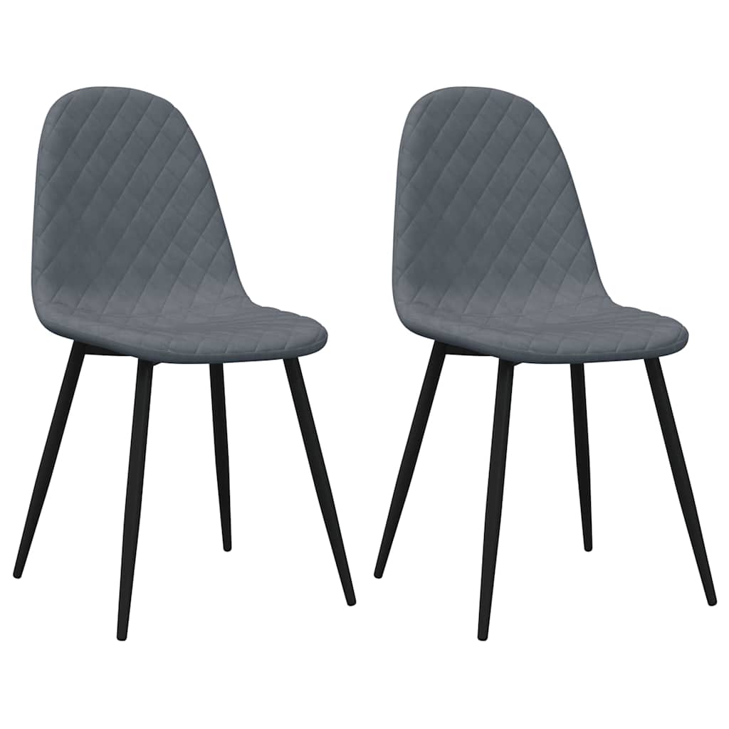 Vidaxl eetkamerstoelen 2 st fluweel donkergrijs
