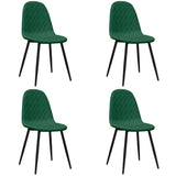 Vidaxl eetkamerstoelen 4 st fluweel donkergroen
