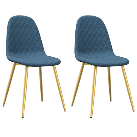 Vidaxl eetkamerstoelen 2 st fluweel blauw