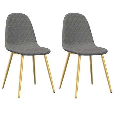 Vidaxl eetkamerstoelen 2 st fluweel lichtgrijs