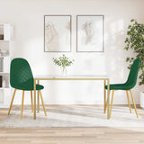 Vidaxl eetkamerstoelen 2 st fluweel donkergroen