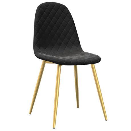 Vidaxl eetkamerstoelen 2 st fluweel zwart