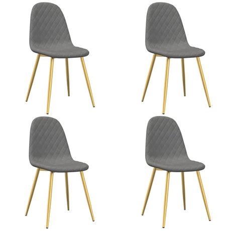 Vidaxl eetkamerstoelen 4 st fluweel lichtgrijs