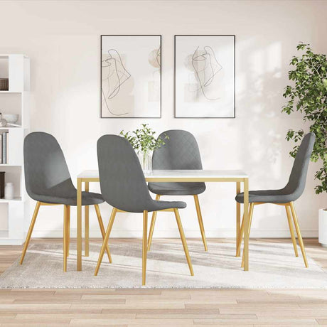 Vidaxl eetkamerstoelen 4 st fluweel lichtgrijs