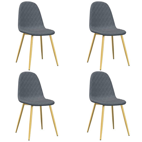Vidaxl eetkamerstoelen 4 st fluweel donkergrijs