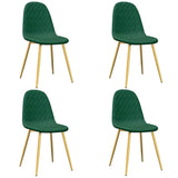 Vidaxl eetkamerstoelen 4 st fluweel donkergroen