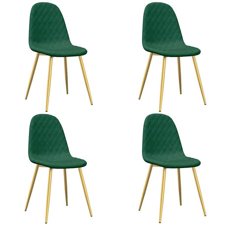 Vidaxl eetkamerstoelen 4 st fluweel donkergroen