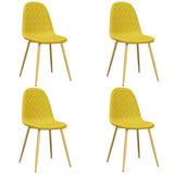 Vidaxl eetkamerstoelen 4 st fluweel mosterdgeel