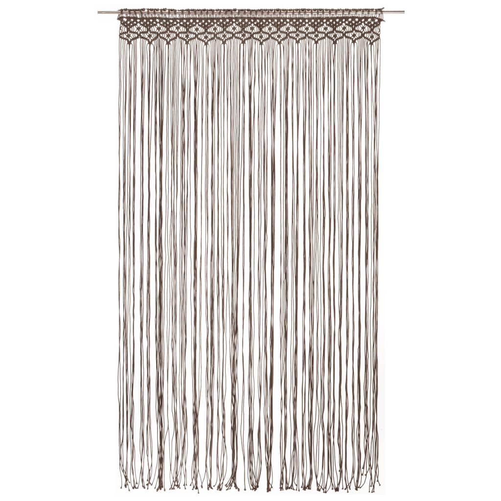 Vidaxl rideau macramé 140x240 cm coton taupe