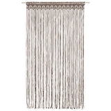 Vidaxl rideau macramé 140x240 cm coton taupe