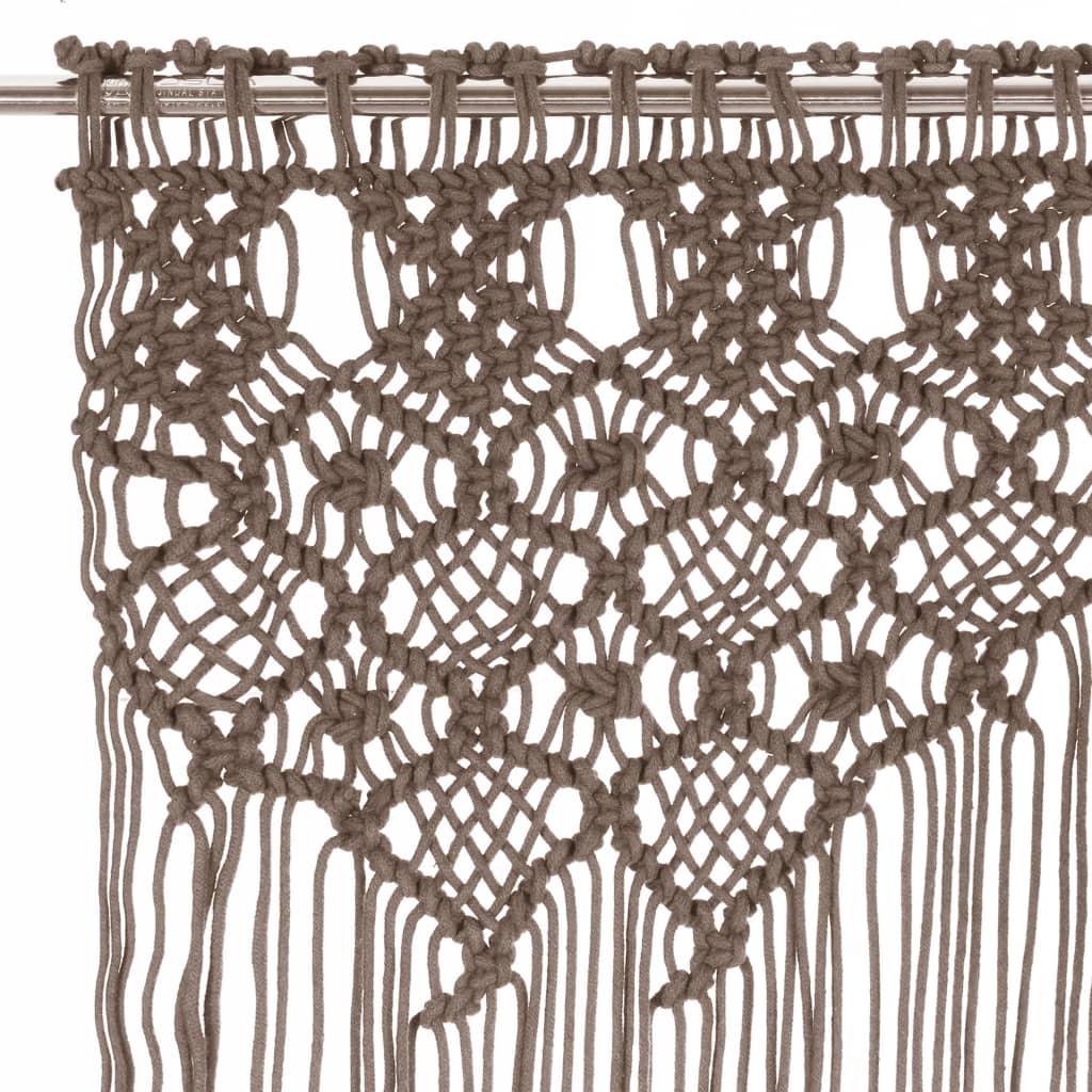 Vidaxl Vorhang Macramé 140x240 cm Baumwolltaupe