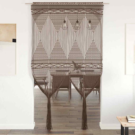 Vidaxl Vorhang Macramé 140x240 cm Baumwolltaupe
