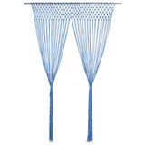 Vidaxl Vorhang Macramé 140x240 cm Baumwollblau