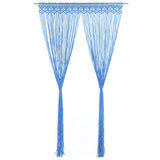 Vidaxl Vorhang Macramé 140x240 cm Baumwollblau