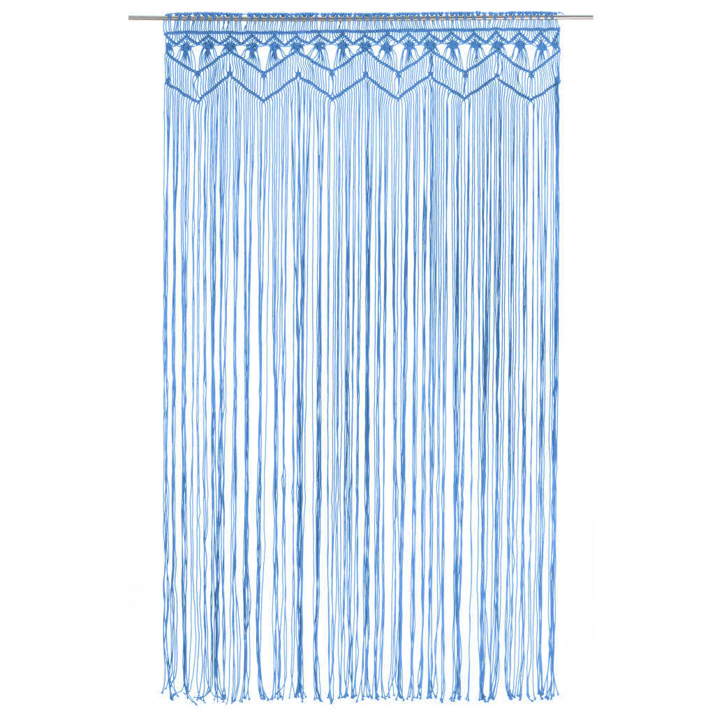 Vidaxl Vorhang Macramé 140x240 cm Baumwollblau