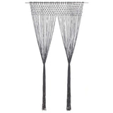 VIDAXL -Vorhang Macramé 140x240 cm Baumwoll -Anthrazit