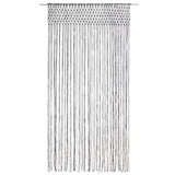 VIDAXL -Vorhang Macramé 140x240 cm Baumwoll -Anthrazit