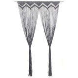 VIDAXL -Vorhang Macramé 140x240 cm Baumwoll -Anthrazit