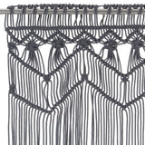 Vidaxl Curtain Macramé 140x240 cm Cotton Anthracite