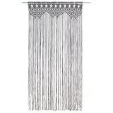 VIDAXL -Vorhang Macramé 140x240 cm Baumwoll -Anthrazit