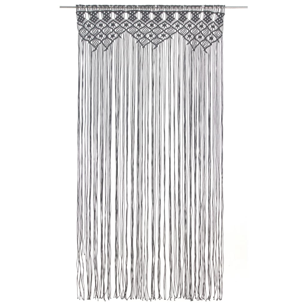 Vidaxl Curtain Macramé 140x240 cm Antracite di cotone