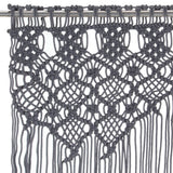 VIDAXL -Vorhang Macramé 140x240 cm Baumwoll -Anthrazit